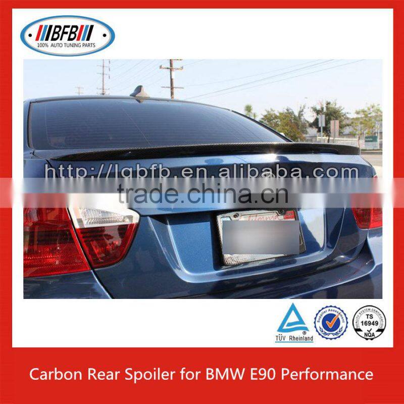 For BMW E90 05~12 3 Series E90 Performance style carbon fiber Trunk Spoiler