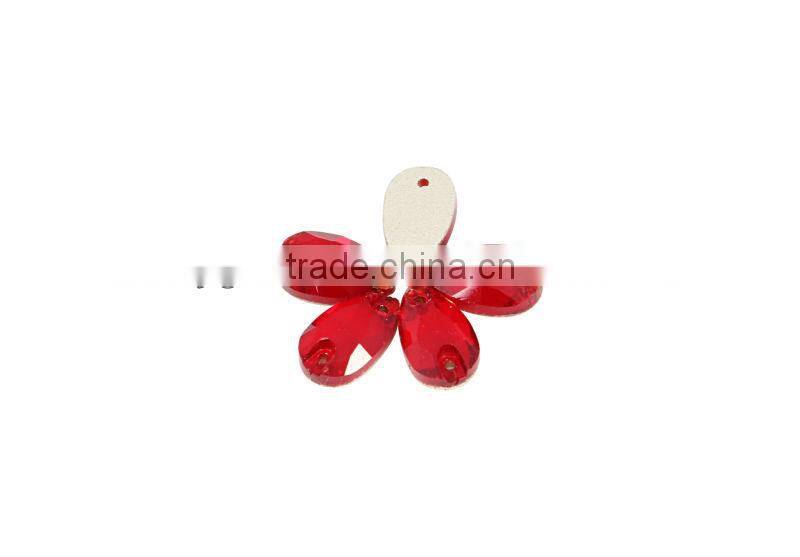 Hot sale highest quality sew-on crystal beads Violet colour number 3065# waterdrop shape crystal color very mini and smart