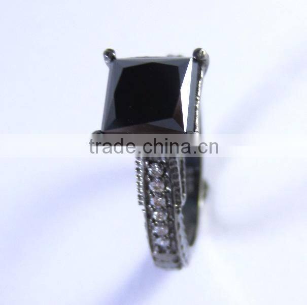 round brilliant cut 925 sterling silver wedding ring