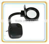 Black Ordinary lens Glass Desktop Magnifying Lamp With LED