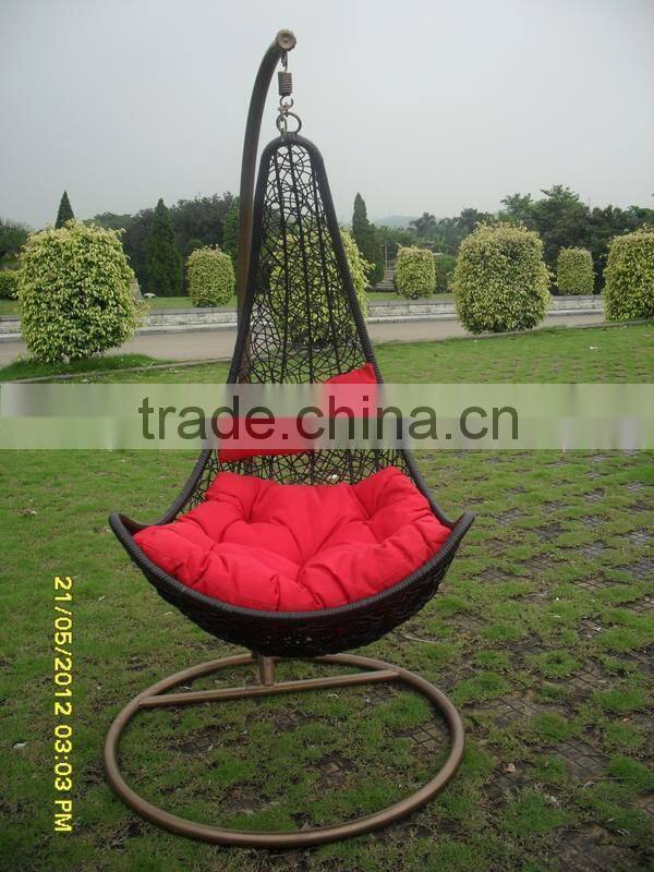 hot sell best choice PE rattan cheap style swing hanging chair