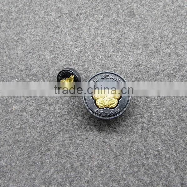 New fashion butterfly jeans button