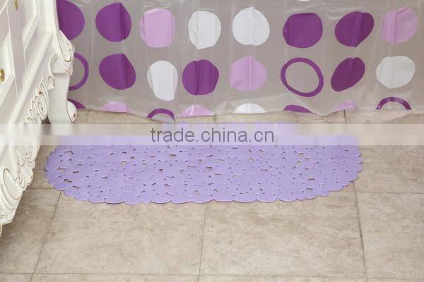Attractive purple circle pattern plastic bathroom accessories sets