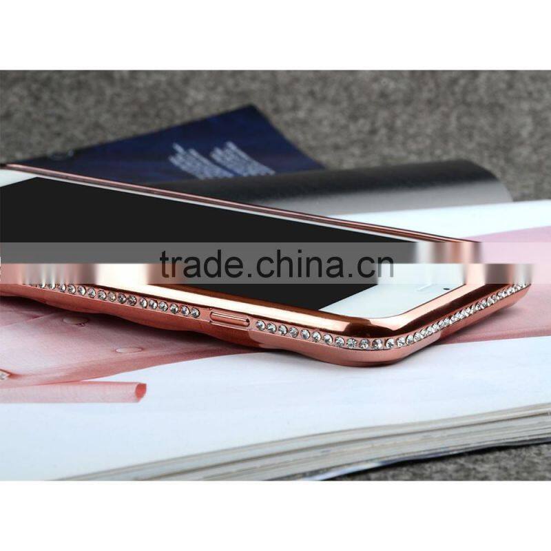 C&T Luxury Bling Rhinestone Frame Slim Clear TPU bumper case for Apple Iphone 6s