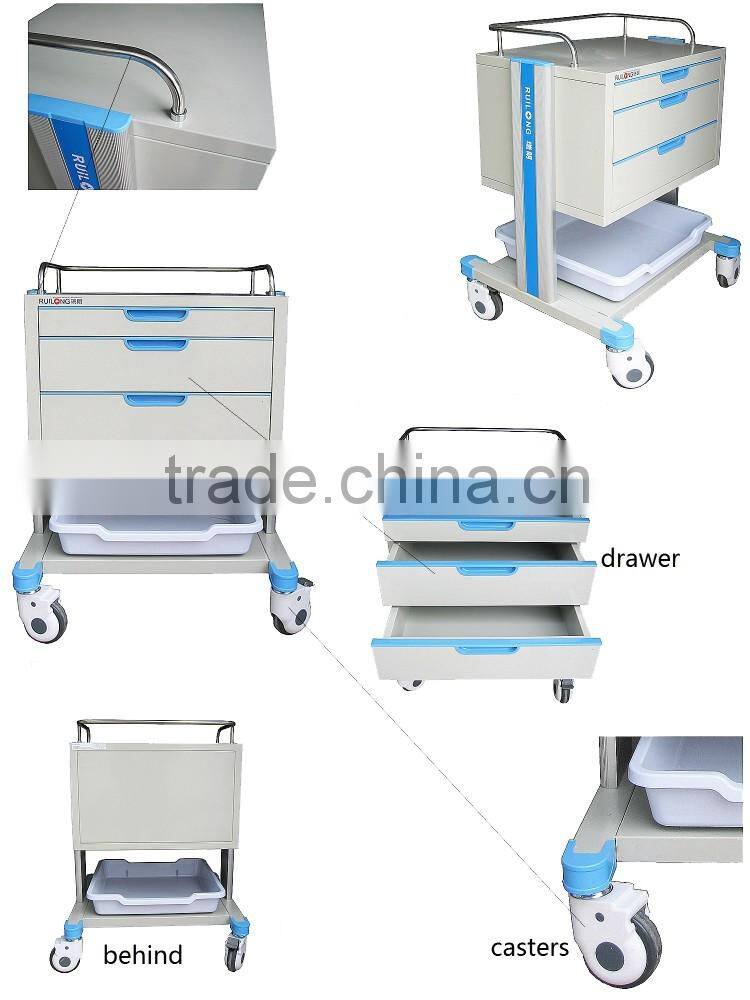 New Style Best Sell Steel Medical Tool Trolley With Drawers