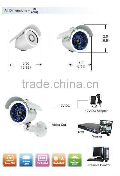 Zmodo 8CH DVR Sony CCD IR Outdoor Camera CCTV Products