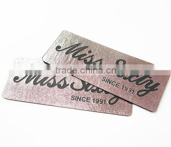 Custom Die Cut Shaped Brown Colored Real Leather, Faux Leather, jeans pu leather patches