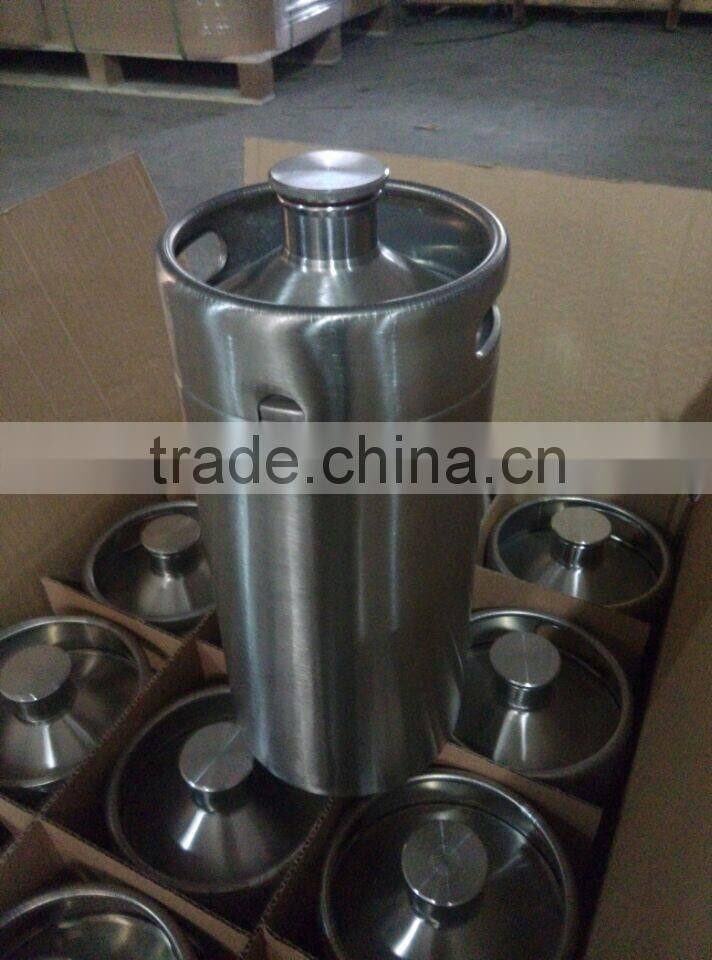 2014 new used 64OZ mini keg bottle stainless steel beer growler