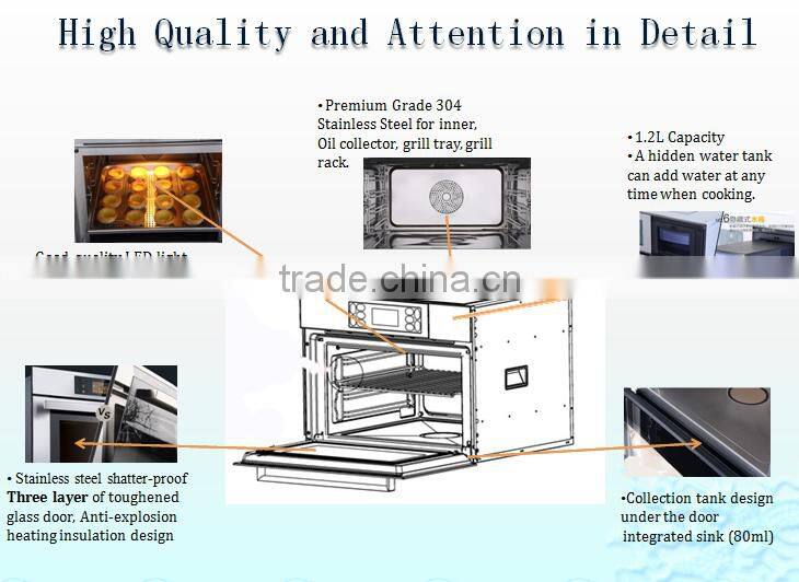 Hot design ,Built in steam oven /Portable electric convection oven/Electric steaming baking oven RF003