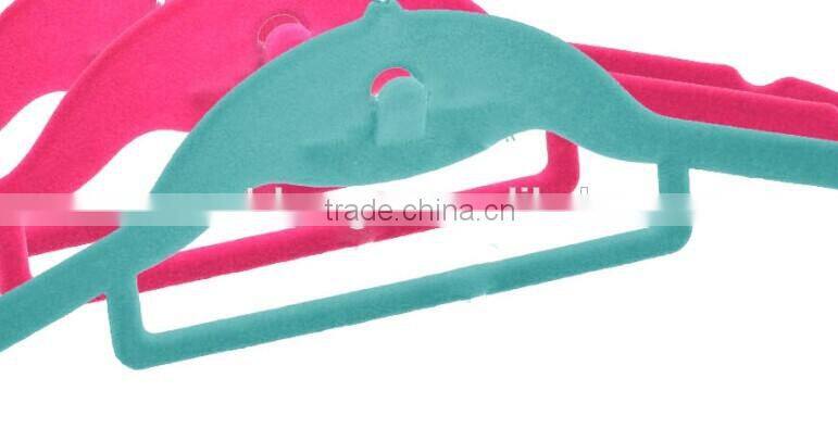 Plastic Velvet hanger clothes hanger ASDF07