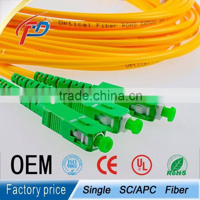 single mode duplex SC/APC-AC/APC fiber optic cable connector