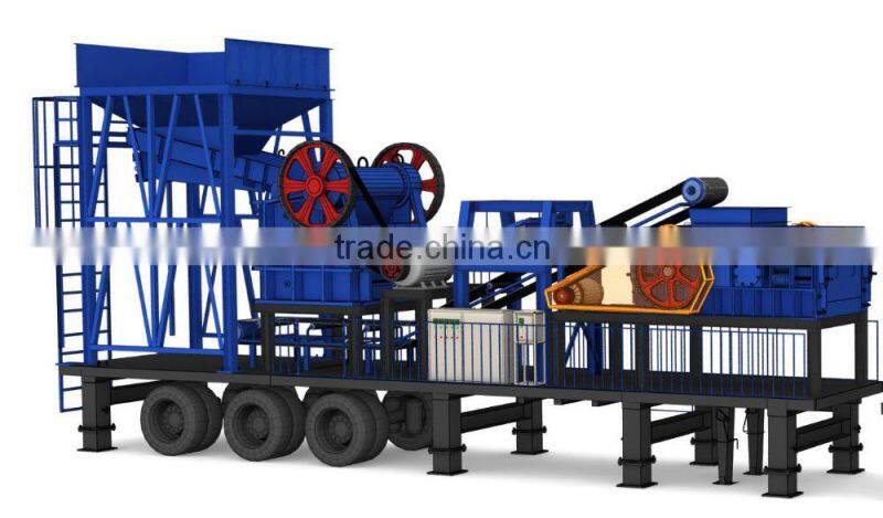 New type mobile roller crusher plant with full services