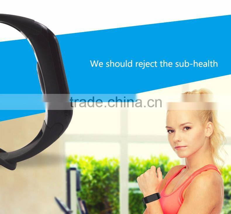 2016 new colorful smart wristbands healthy record data synic to Ios Android smartphones