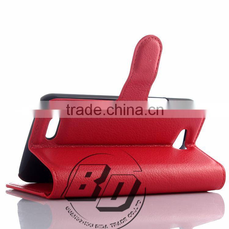 Fashionable Popular Flip wallet leather case with card slots For ZTE Blade Q Lux 4G fast delivery