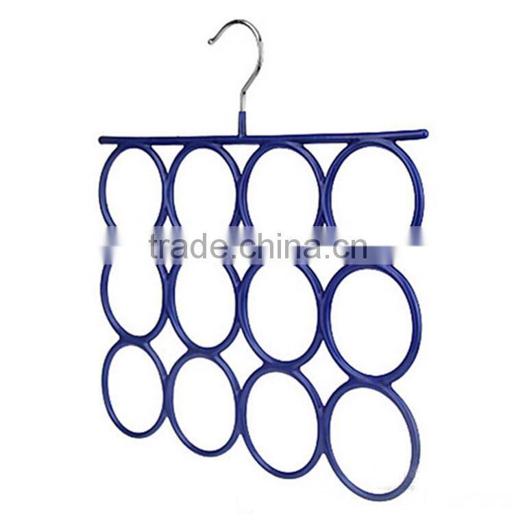 12 Holes Rubber Coated Metal Scarf Hanger, Scarf Organizer