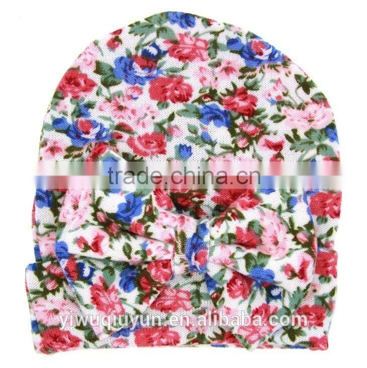 New Xmas Neonatal baptism cap Owl stars Baby Hat Keep Warm Double Layer Beanie Hats bow Knitted Cotton Caps