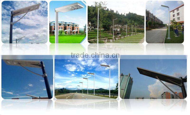 12w IP65 outdoor lighting integrated street solar led light with motion sensor