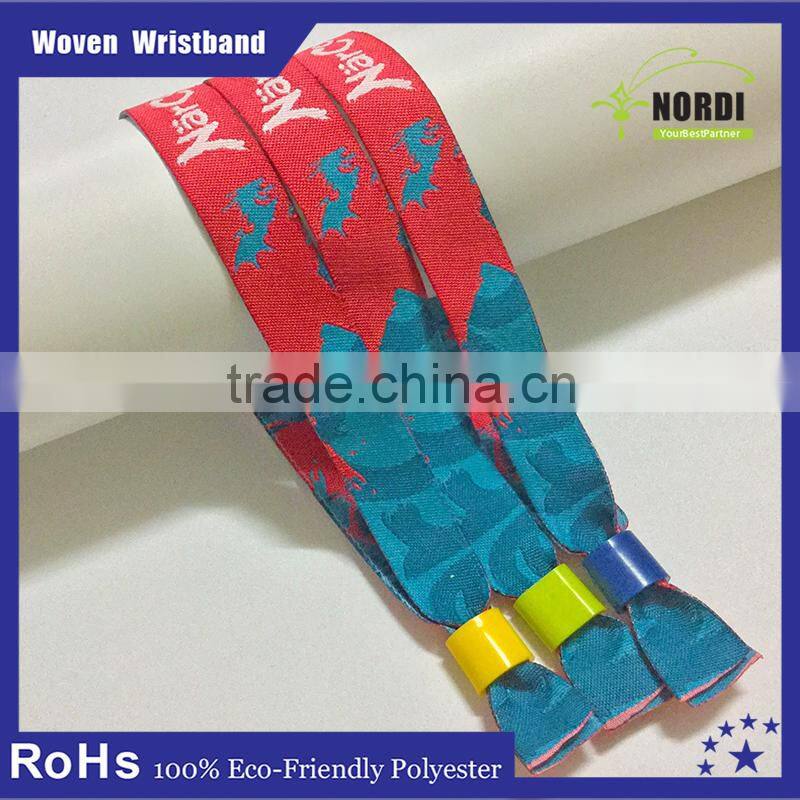 Promotional custom woven security wristbands for events