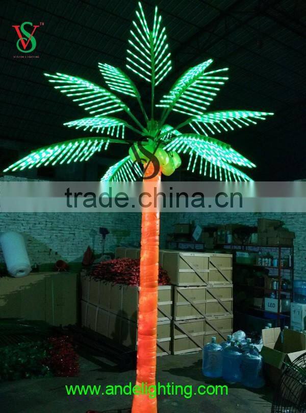 6m height lighted coconut tree lighting for Christmas decoration