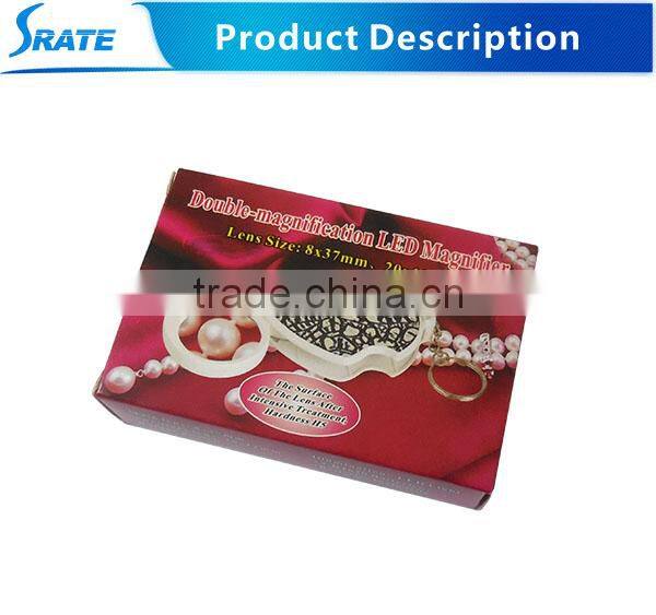 NO.6901A Leather Surface Rotatable Keychain Magnifier For Gift