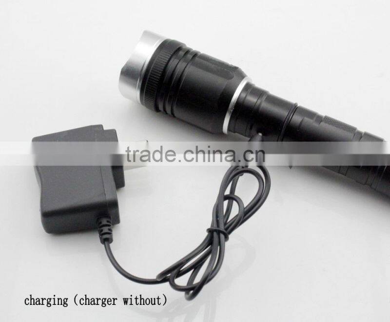 aluminum magnetic rechargeable led flashlight