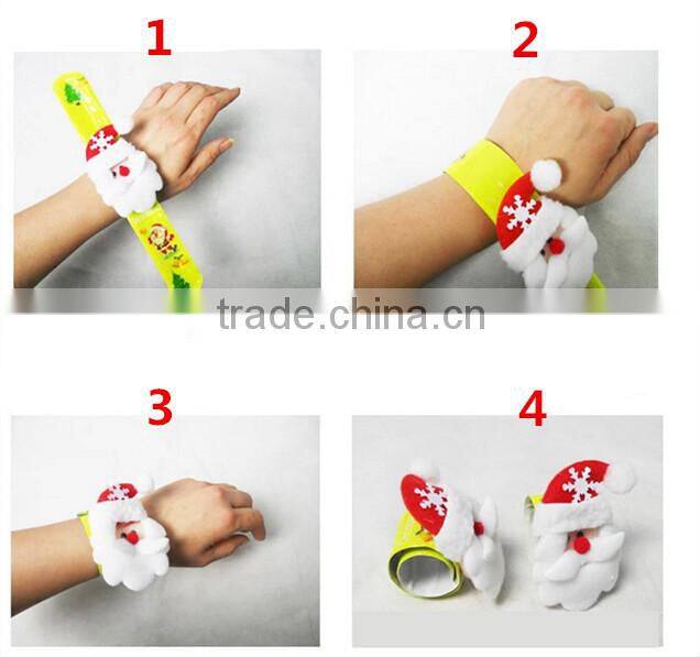 2014 Wholesale Promotional slap bracelet cheap slap band Christma style