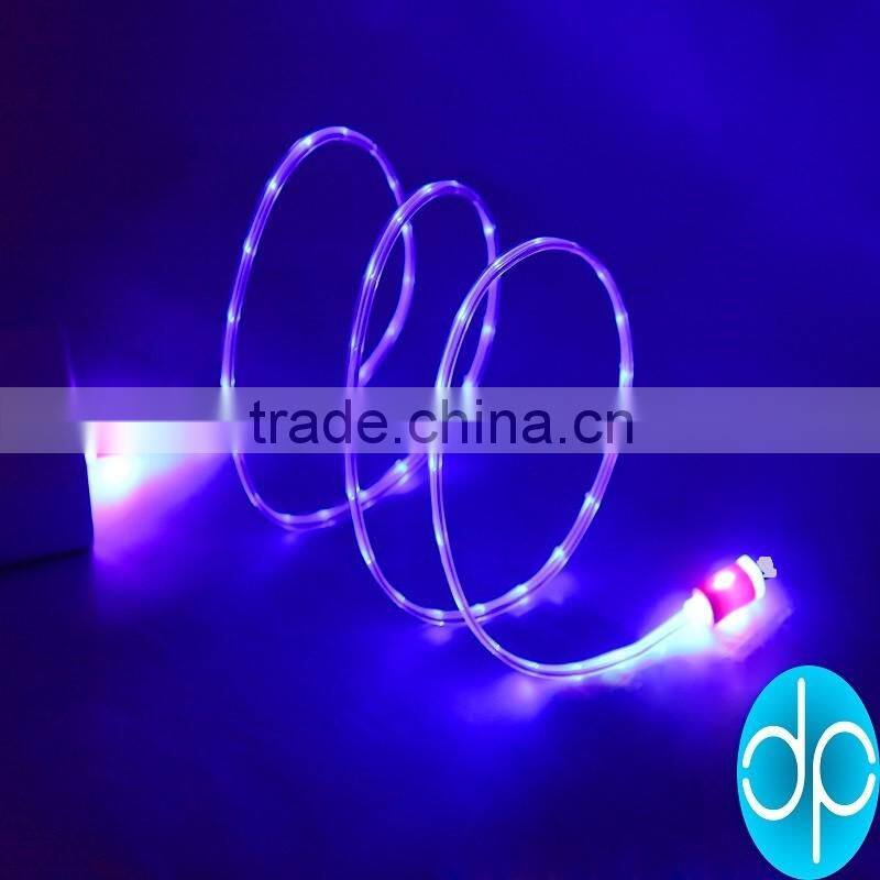 cheap price LED light data cable USB charging sync cable for phone charger