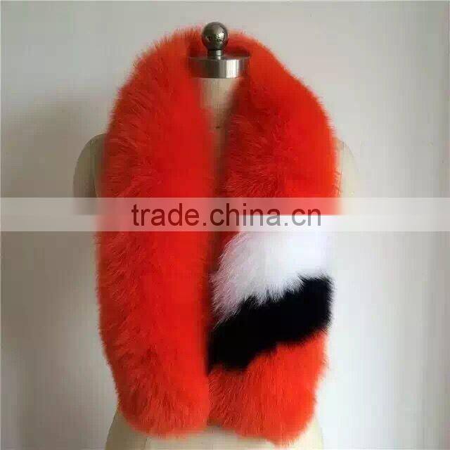 2015 fashionable multed color fox fur shawl for women