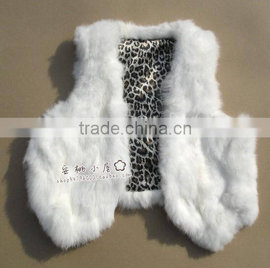 2015 new arrival real rabbit fur vest for child