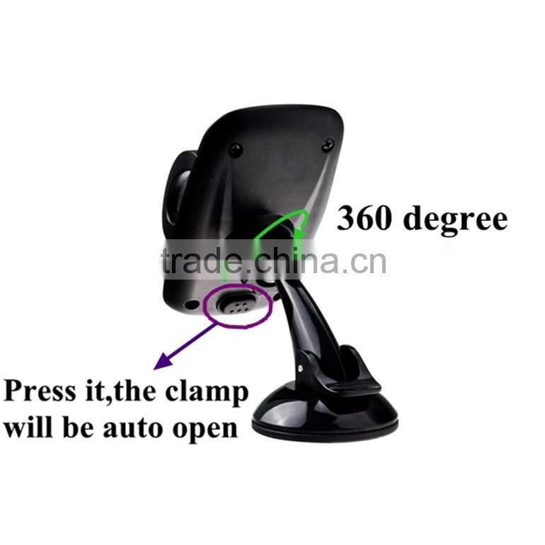 360 rotation one-hand-operated car cell phone holder
