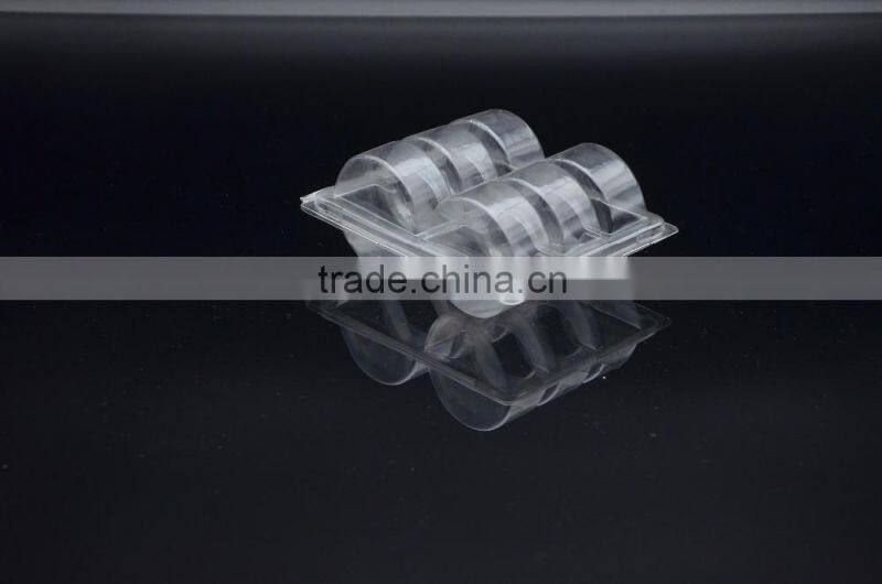 Wholesale disposable clear plastic clamshell gift macaron packaging box