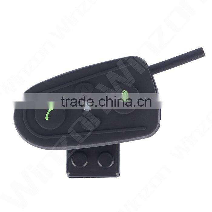 Two-way waterproof bt intercom headset for motorcycle helmet with stereo headphone