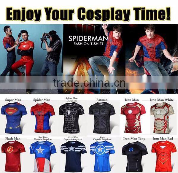 2016 Aofeite New design printed t shirt, superhero t shirt, t shirt factory