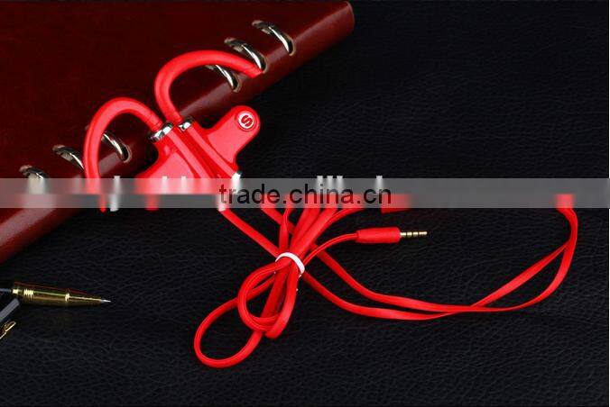 Ear-hook competitive good quality earphones Cable Wired headphone mobile WP headsets with mic