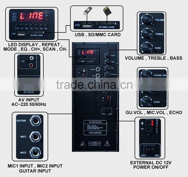 High Power 15inch Subwoofer Good Quality Outdoor Speaker