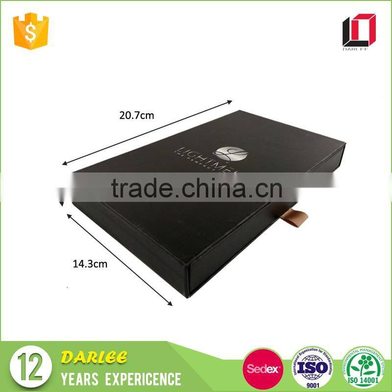 Alibaba China supplier custom grey cardboard black matte drawer paper box