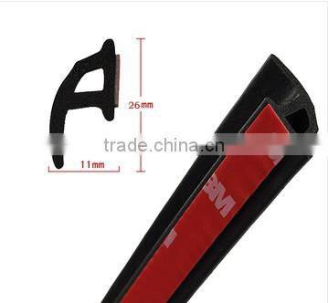 Black extruded epdm soft foam rubber shock proof seal strips