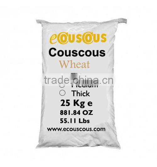 WholeSale Couscous Thick Grain. FDA Certification Couscous. Premium Couscous Thick Grain Bag 25 Kg. Thick Grain Bulk Couscous.