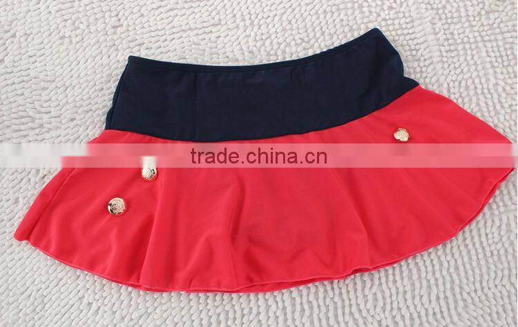 New Fashion Sexy Retro High Waist Stripes Bra Skirt Bikini Swimsuit Swimwear For Women Lady