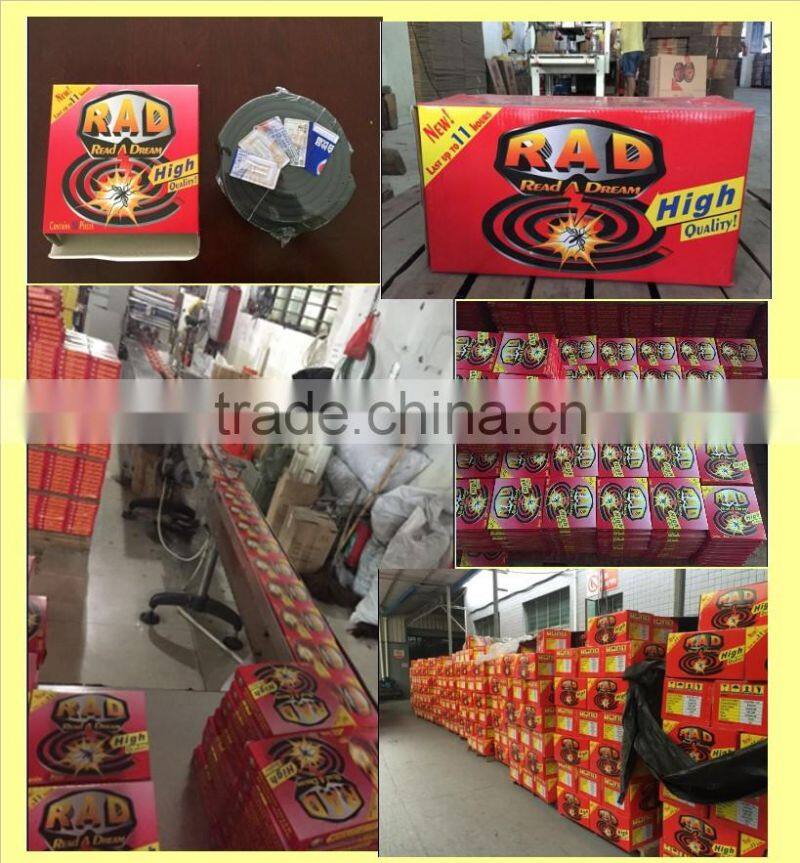 RAD Read A Dream Manufacturer high quality cheap price Plant fiber black mosquito coil