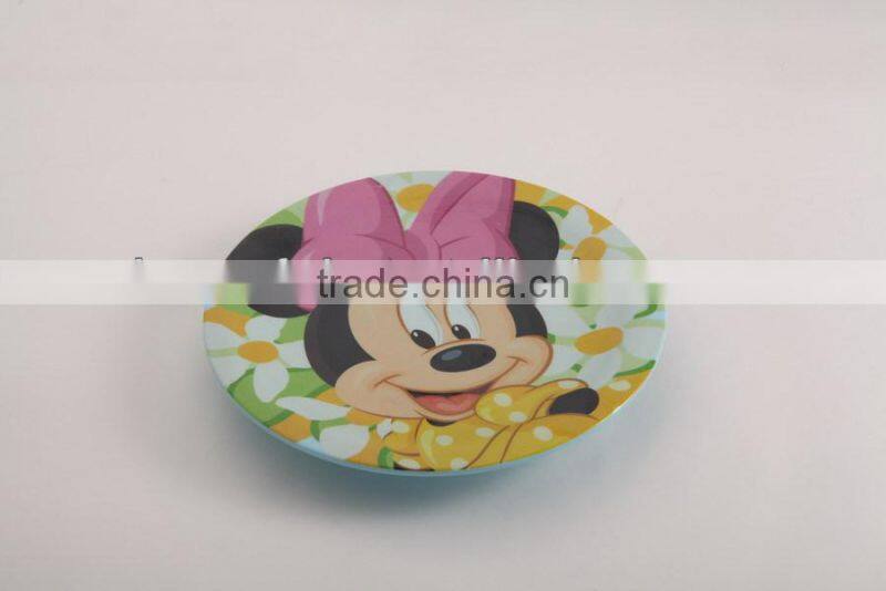 promotional squared pink color melamine plates