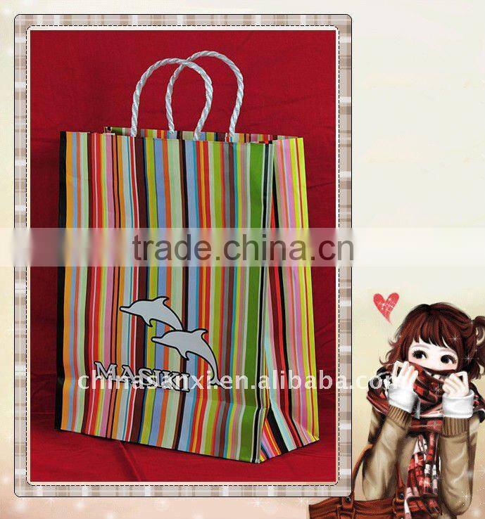 eco-friendly funky hand made hologram paper promotional bag
