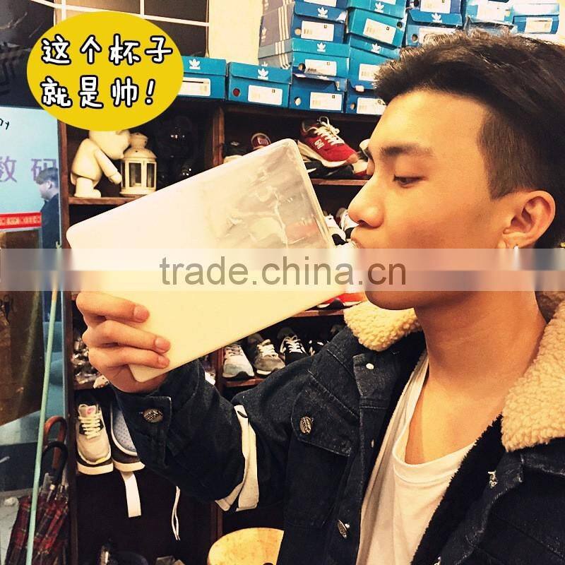 420ml Mini A5 Memo plastic Memo Water Bottle Flat notebook Bottle