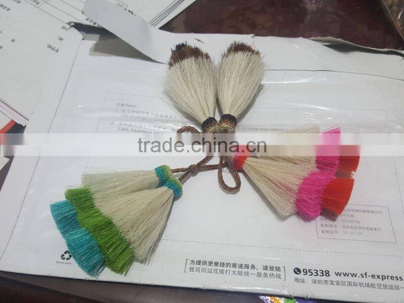 horse hair tail and Customize handmade horse hair tassels(factory)