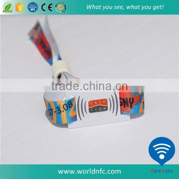 13.56MHz S50 RFID Custom Nylon Wristbands