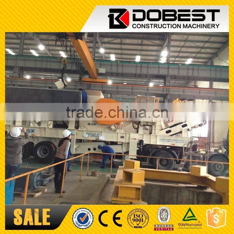 SANME Brand Mobile Stone Crusher Plant PP340JC Jaw Crusher