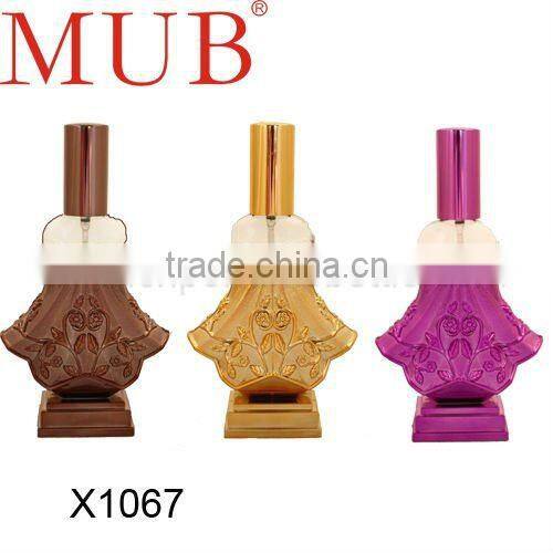 screen printing tech. bottle ----antique metal perfume bottle