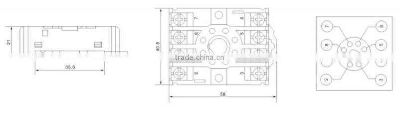 HEIGHT Hot Sale PF085A Relay Socket / 8pin Relay Socket/General relay socket with High Quality Factory Price