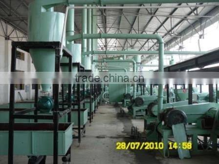 Tire recycling machine
