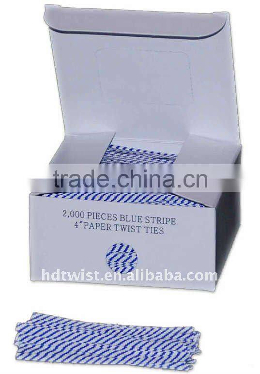 4" Paper twist ties /stripes